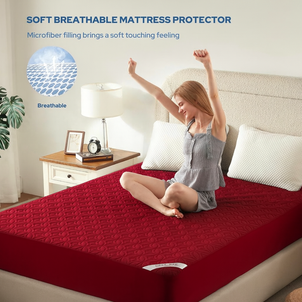 Premium Ultrasonic Waterproof Mattress Protector For Double Bed