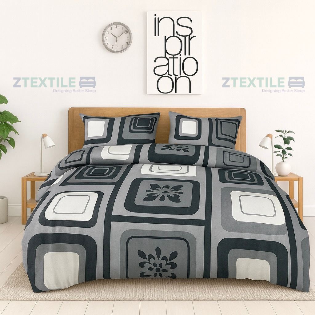 Premium Quilted 3-Piece Waterproof Fitted Bed Sheet Set – King Size with 2 Pillow Covers (SKU P2)