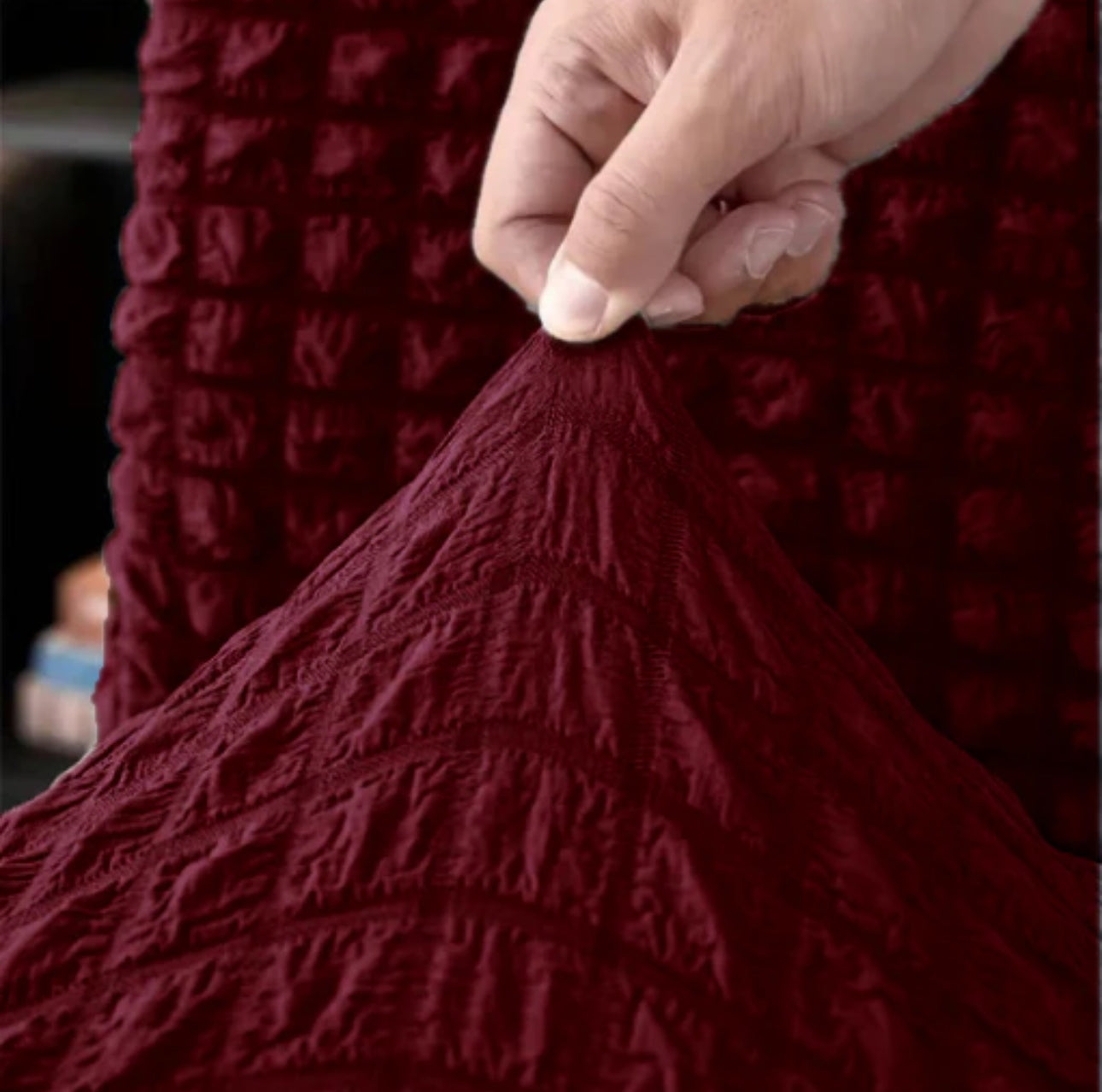 Premium Bubble Sofa Covers (Maroon)