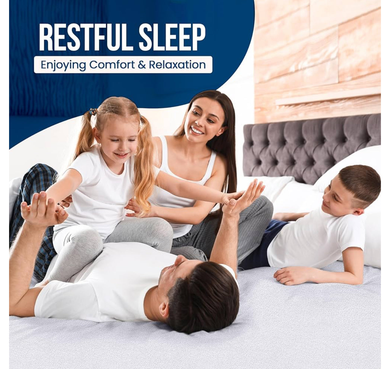 Printed 100% Waterproof Quilted Bedsheet with 2 Same Pillow Covers King Size