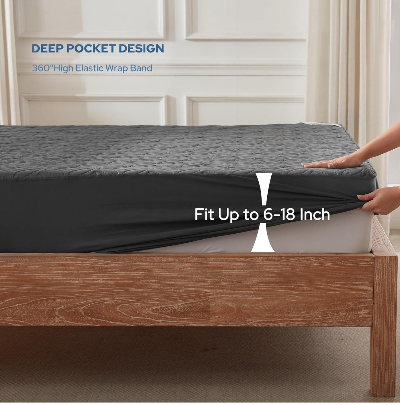 Premium Ultrasonic Waterproof Mattress Protector For Double Bed