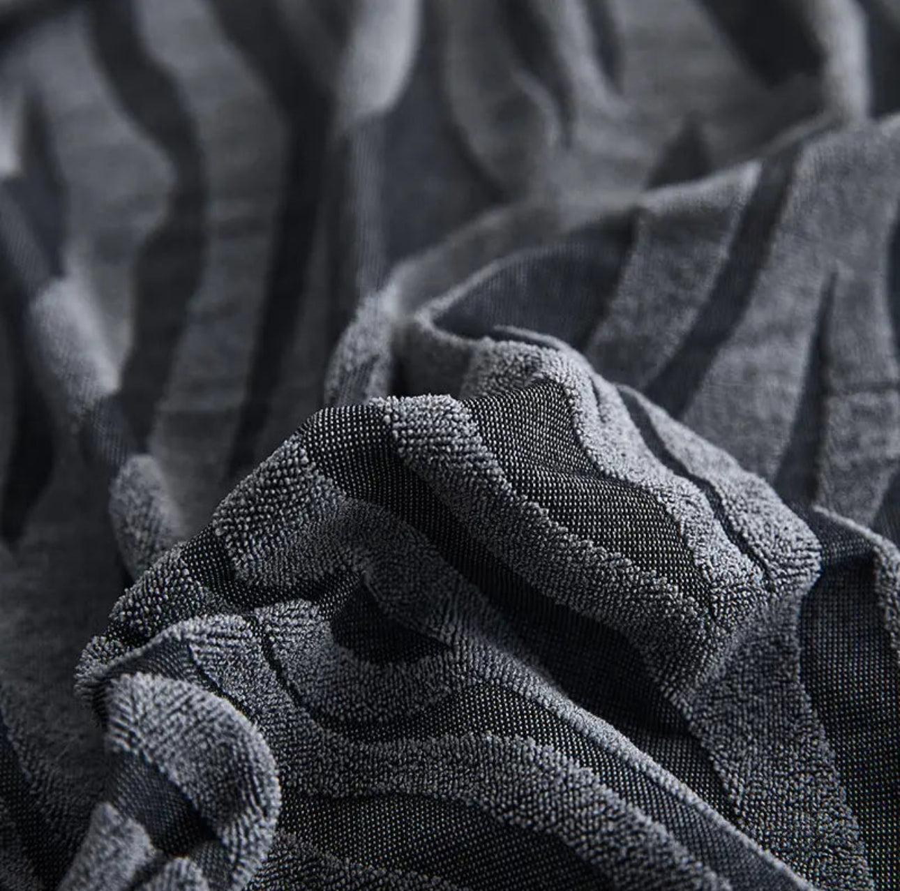 Zebra Style Velvet Sofa Cover (Grey)
