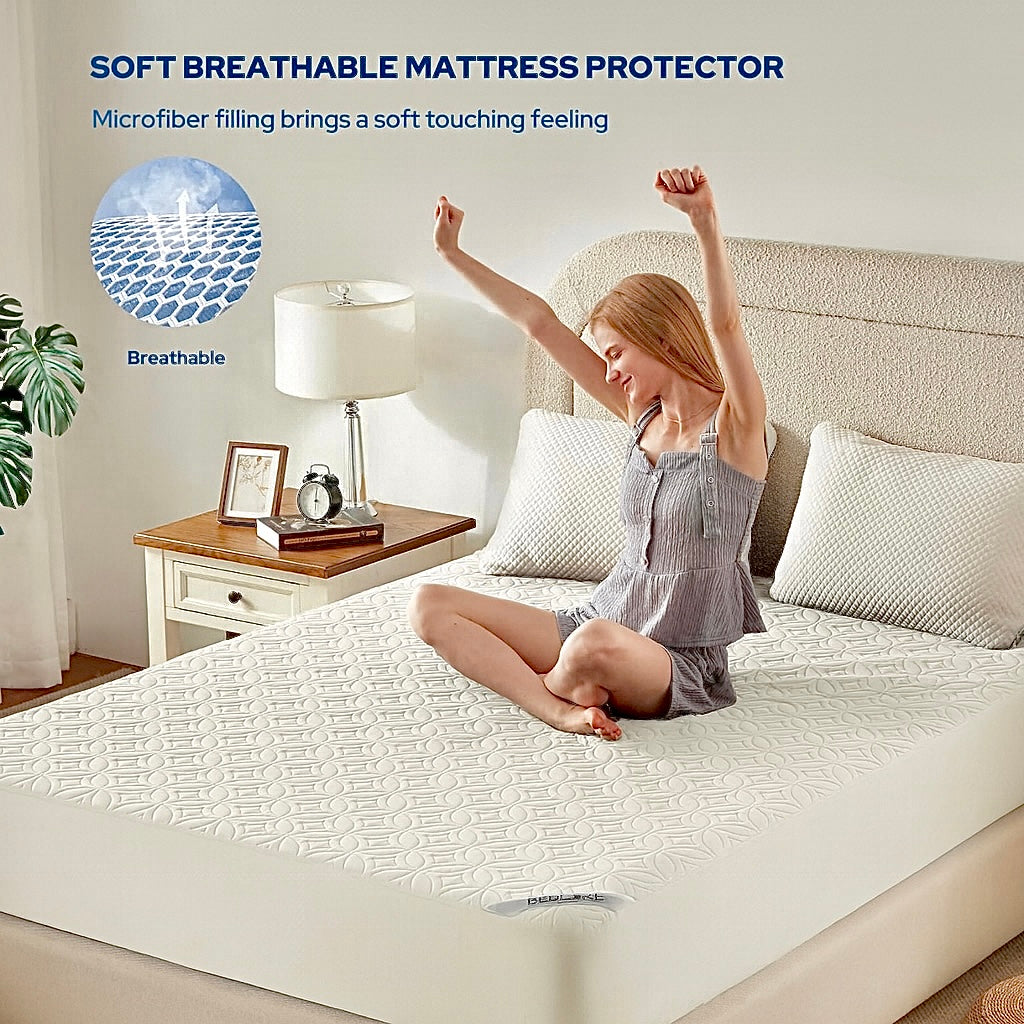 Premium Ultrasonic Waterproof Mattress Protector For Double Bed