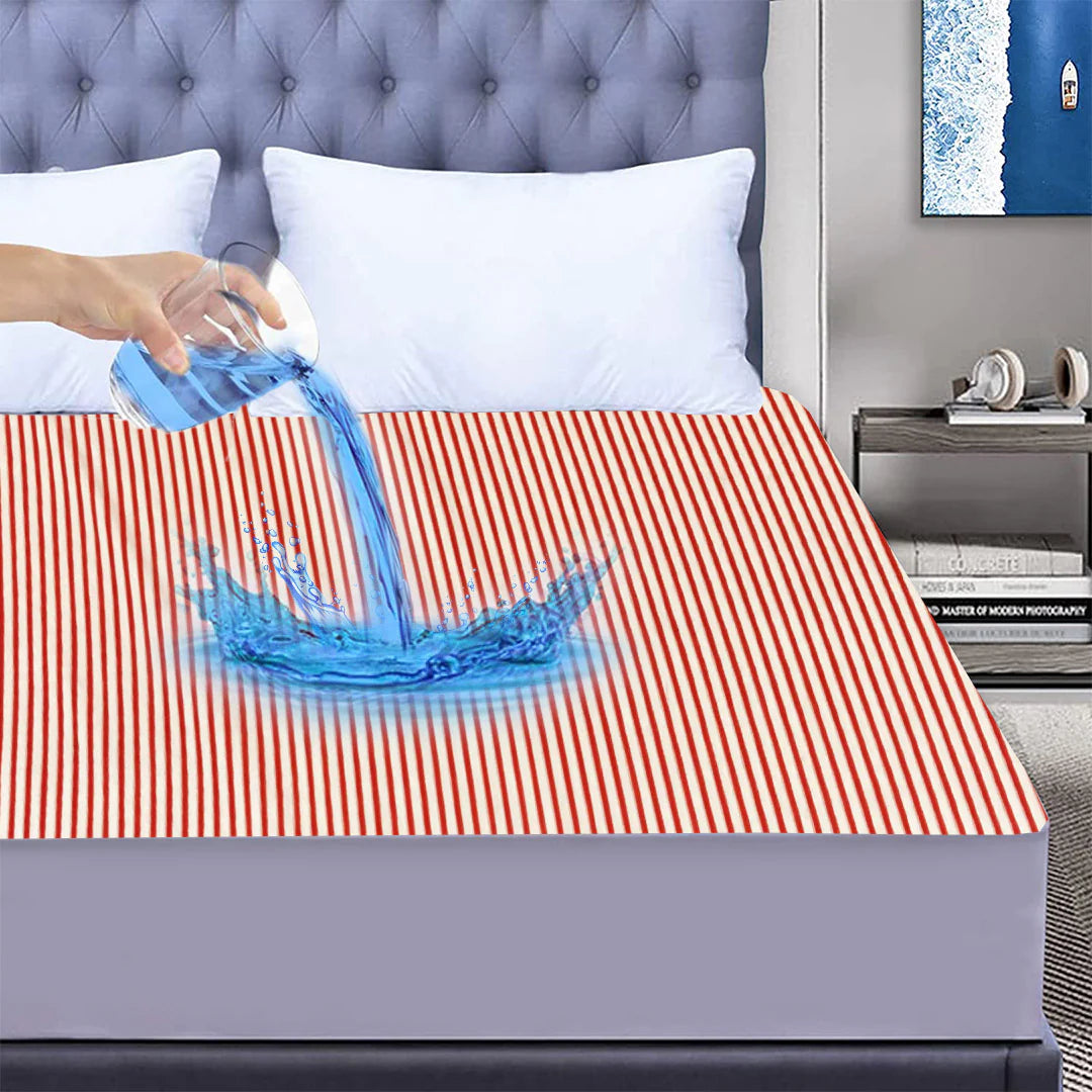 Premium Waterproof Mattress Cover For Double Bed Terry Cotton Stuff