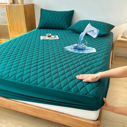 New Premium Quilted Waterproof Mattress Protector For Double Bed