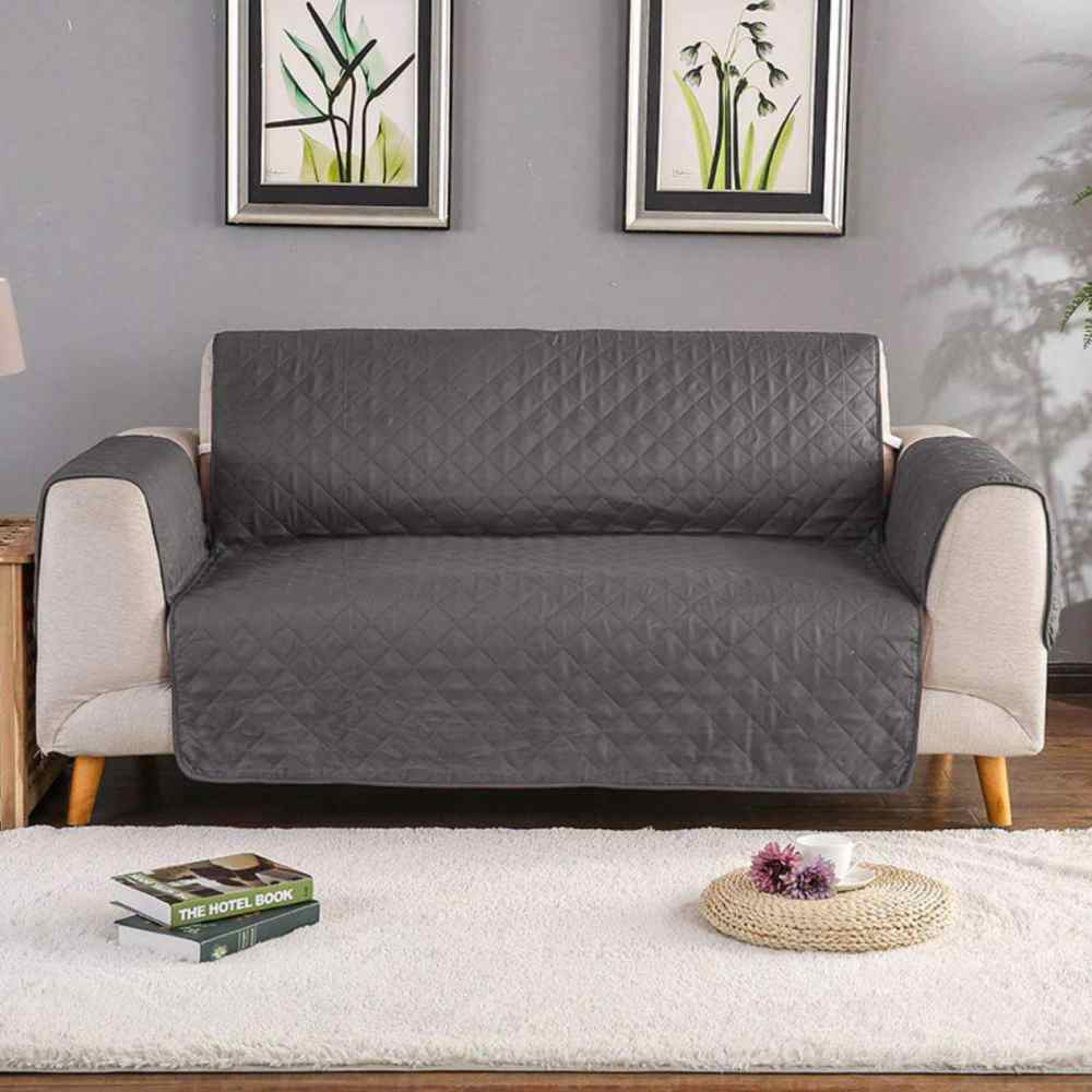 Quilted Sofa Cover (Grey)