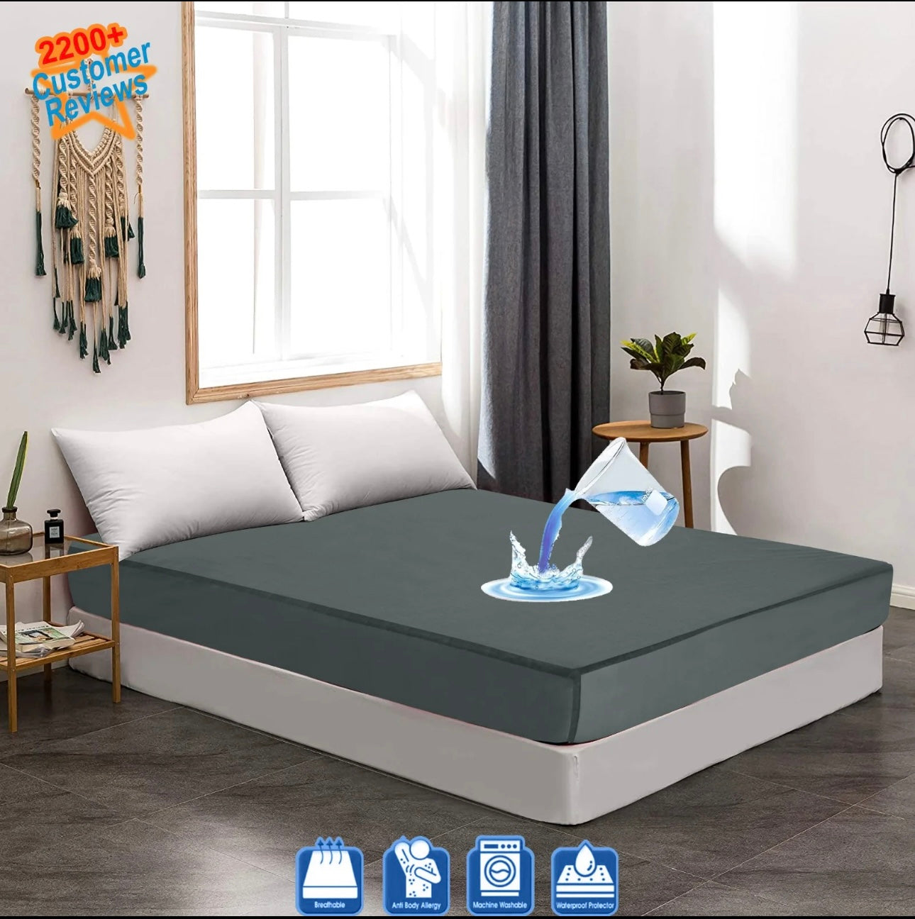 Waterproof Mattress Cover Terry Cotton Stuff For Double Bed