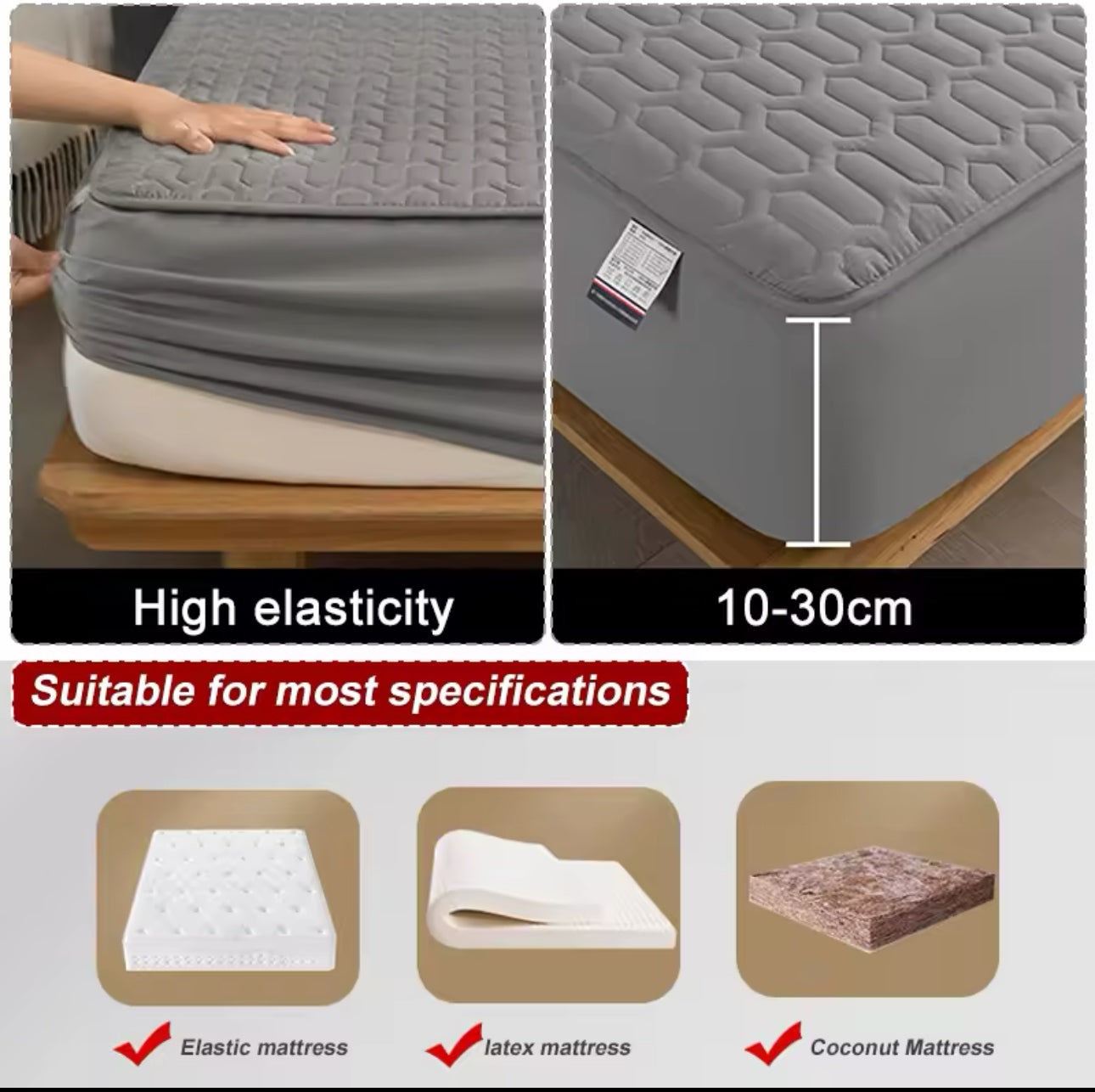 Premium Waterproof Mattress Protector King Size Designed