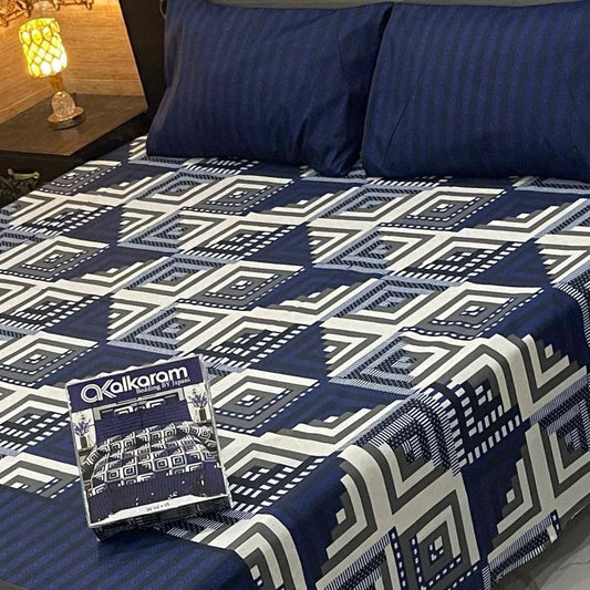 Z Textile Premium Cotton Bed Sheet  3 Pc Set King Size ZT-3