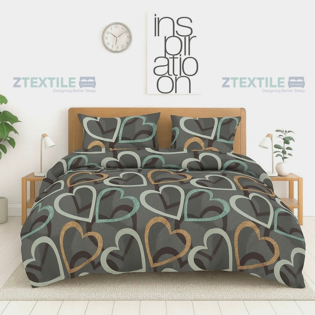 Premium Quilted 3-Piece Waterproof Fitted Bed Sheet Set – King Size  with 2 Pillow Covers (SKU P5)