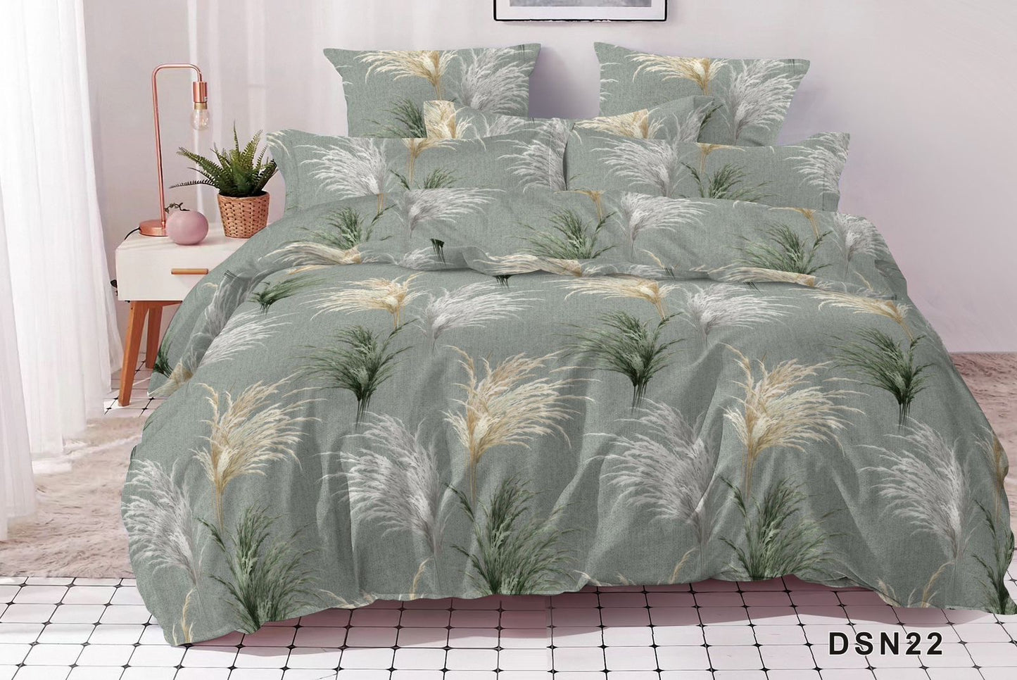 Premium Quilted 3-Piece Waterproof Fitted Bed Sheet Set – King Size  with 2 Pillow Covers