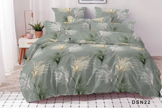 Premium Quilted  3-Piece Waterproof Fitted Bed Sheet Set – King Size  with 2 Pillow Covers (SKU P9)