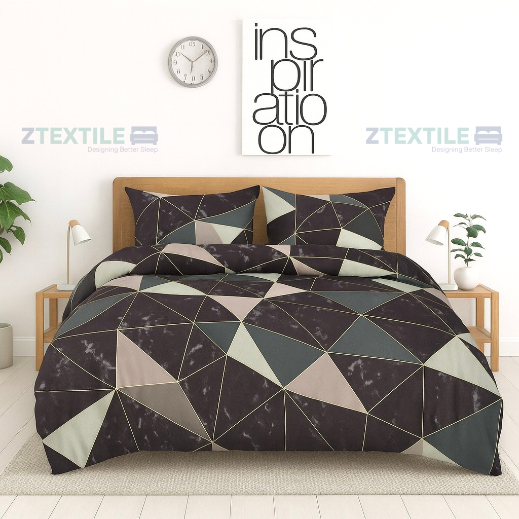 Premium Quilted 3-Piece Waterproof Fitted Bed Sheet Set – King Size  with 2 Pillow Covers (SKU P4)