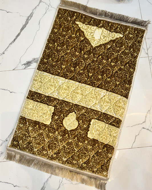 Z Textile,s Luxury Foam Filled Soft Prayer Mats Golden