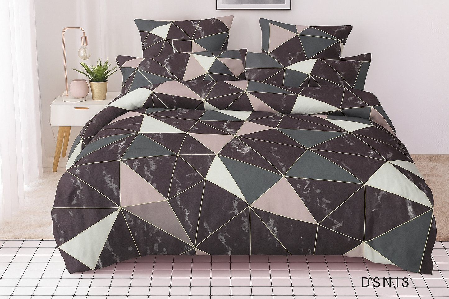 Premium Quilted 3-Piece Waterproof Fitted Bed Sheet Set – King Size  with 2 Pillow Covers