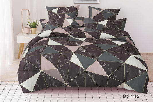 Premium Quilted 3-Piece Waterproof Fitted Bed Sheet Set – King Size  with 2 Pillow Covers (SKU P4)