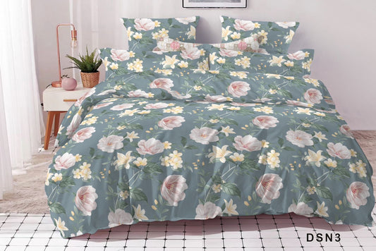 Premium Quilted 3-Piece Waterproof Fitted Bed Sheet Set – King Size  with 2 Pillow Covers (SKU P7)