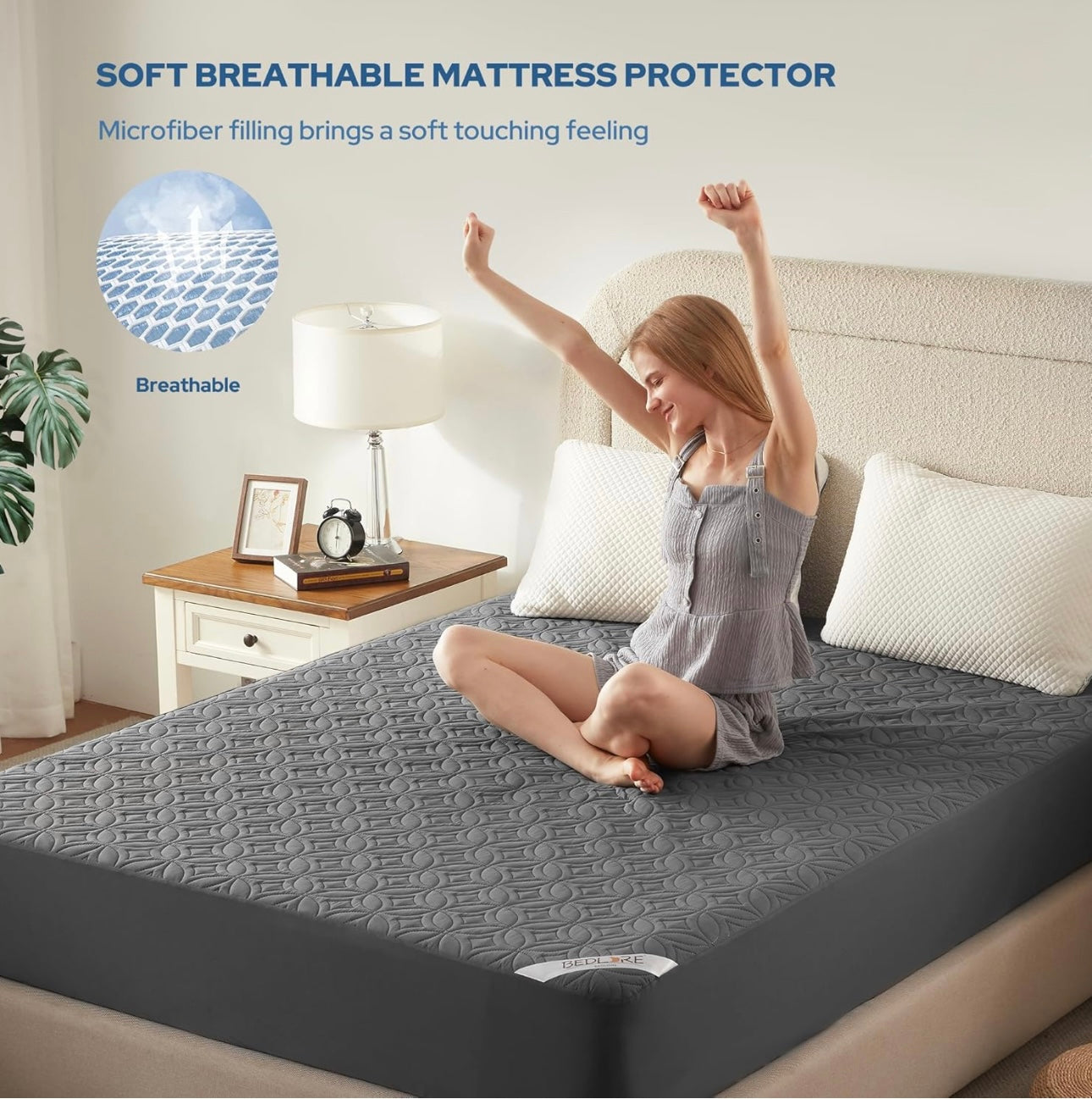 Premium Ultrasonic Waterproof Mattress Protector For Double Bed