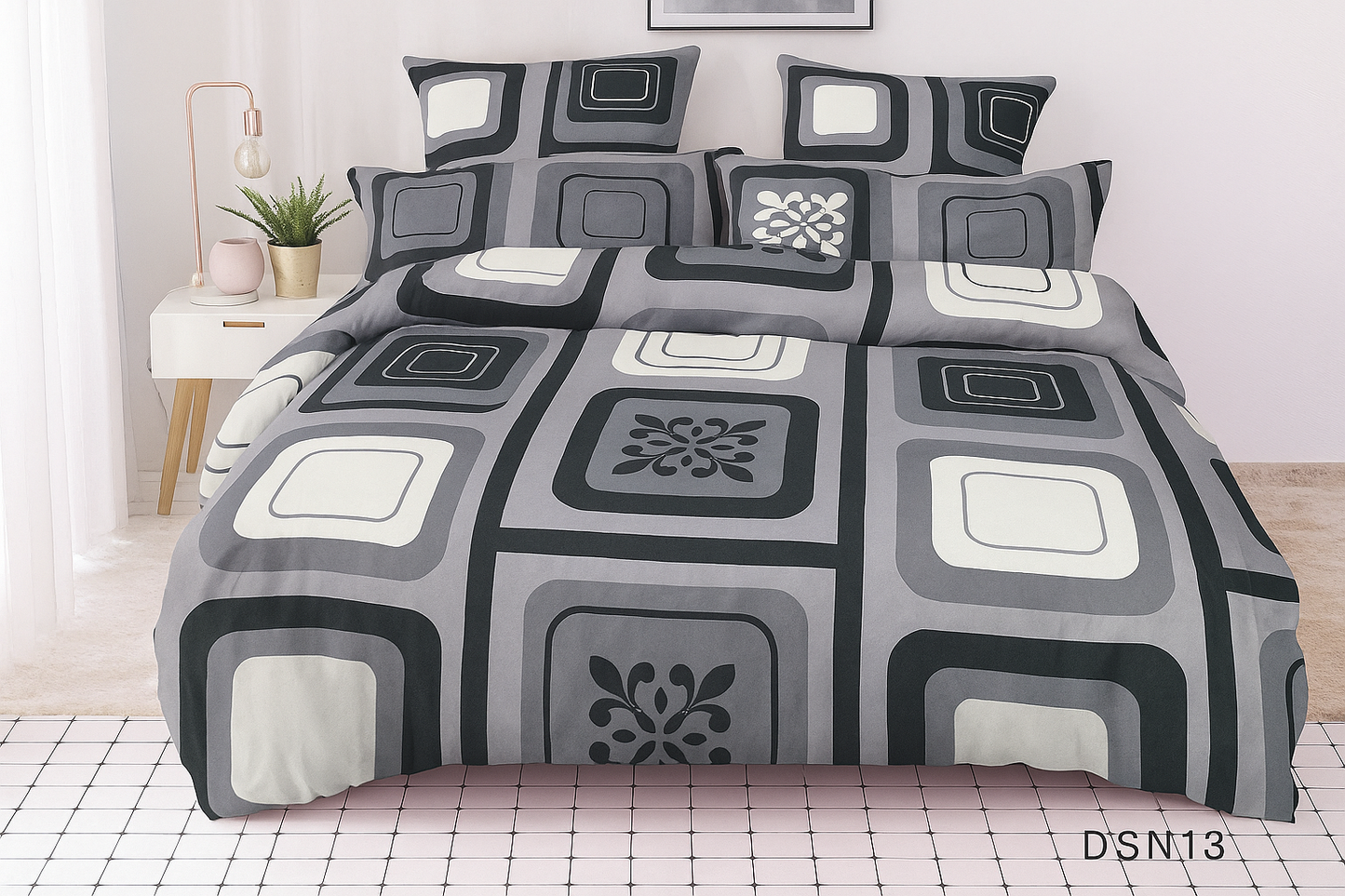 Premium Quilted 3-Piece Waterproof Fitted Bed Sheet Set – King Size  with 2 Pillow Covers