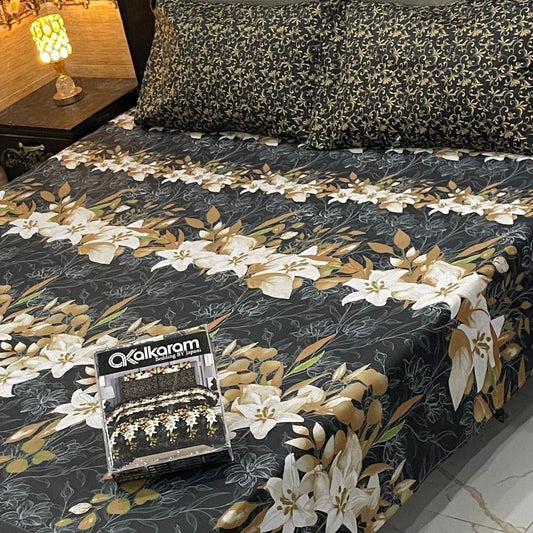 Z Textile Premium Cotton Bed Sheet  3 Pc Set King Size ZT-2