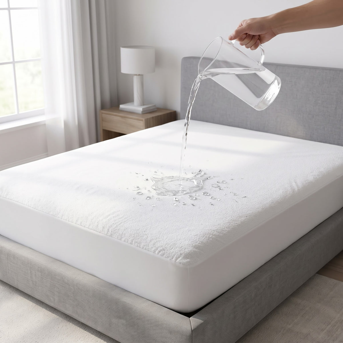 100% Waterproof Mattress Cover  (1 year warranty) Terry Cotton Stuff