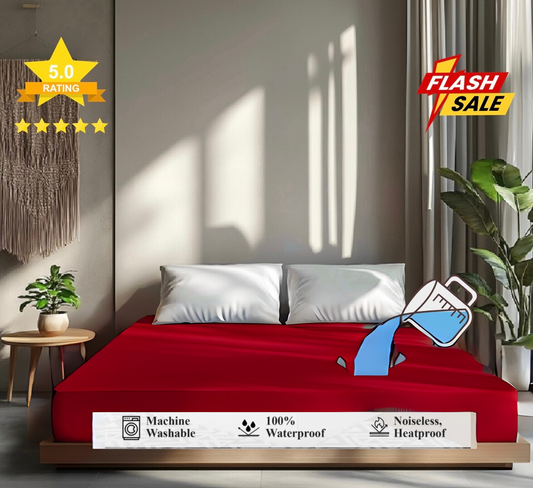 Royal Waterproof Mattress Cover  Terry Cotton Stuff Mehroon