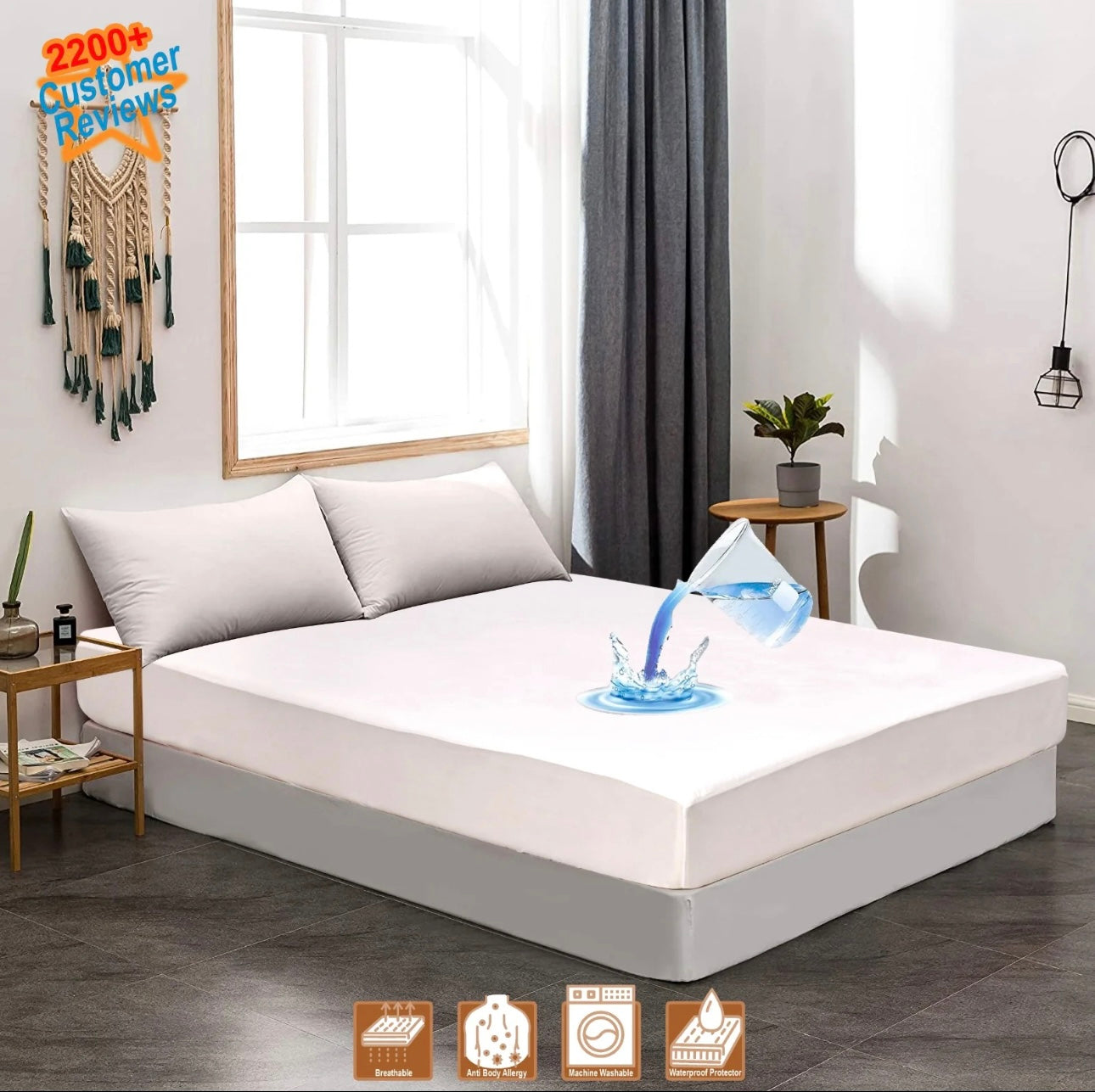 Waterproof Mattress Cover Terry Cotton Stuff For Double Bed