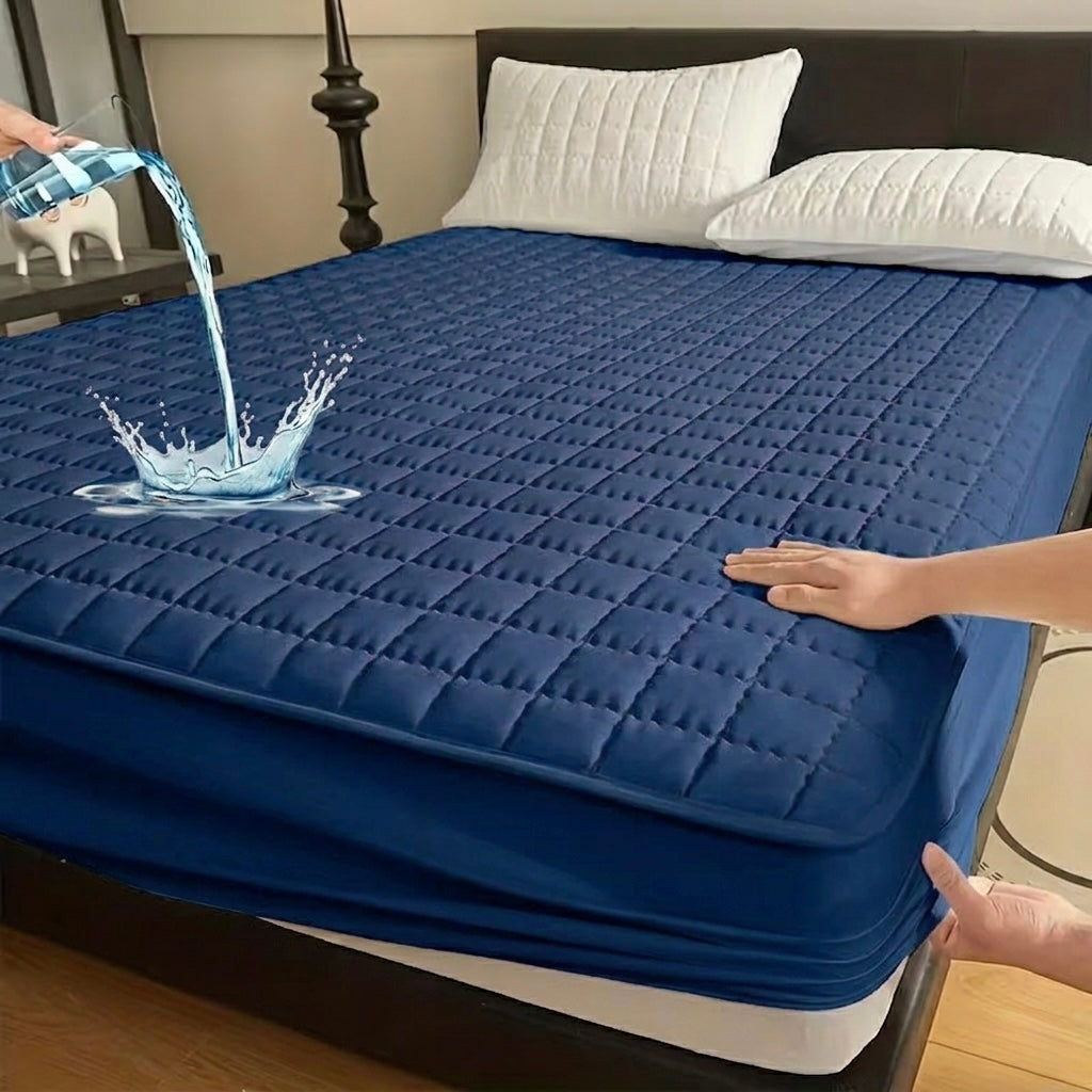 Soft Waterpoof Mattress Protector Quilted Pattern Breathable Material