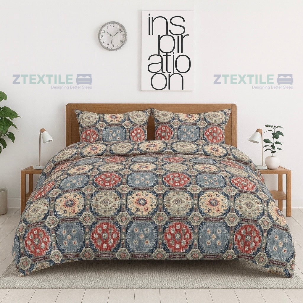Premium Quilted 3-Piece Waterproof Fitted Bed Sheet Set – King Size  with 2 Pillow Covers (SKU P8)