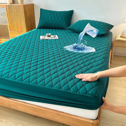 New Premium Quilted Waterproof Mattress Protector For Double Bed