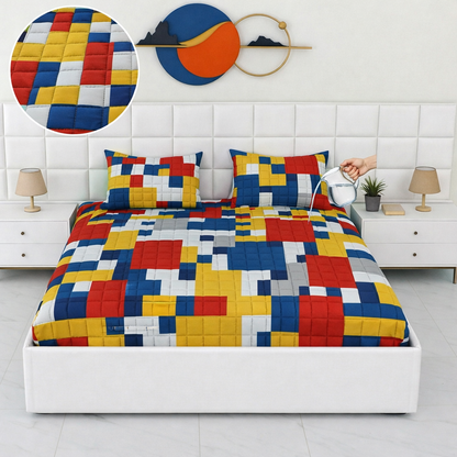 New Premium Quilted Waterproof Mattress Protector For Double Bed