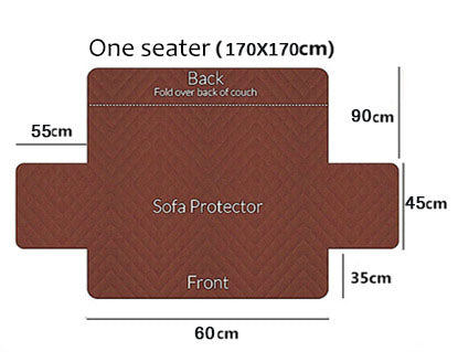 Quilted Sofa Cover (Brown)