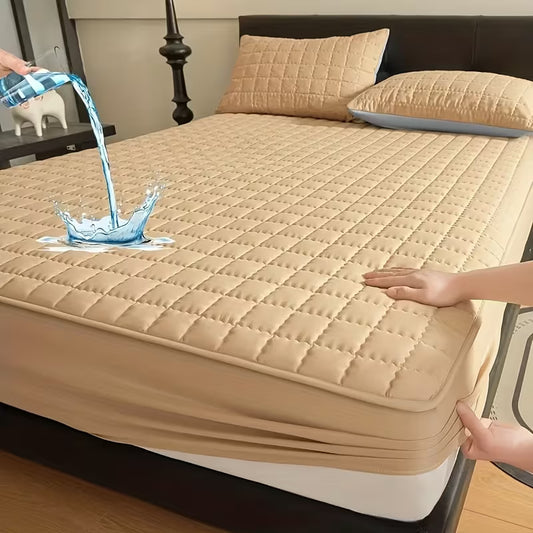 Soft Waterpoof Mattress Protector Quilted Pattern Breathable Material