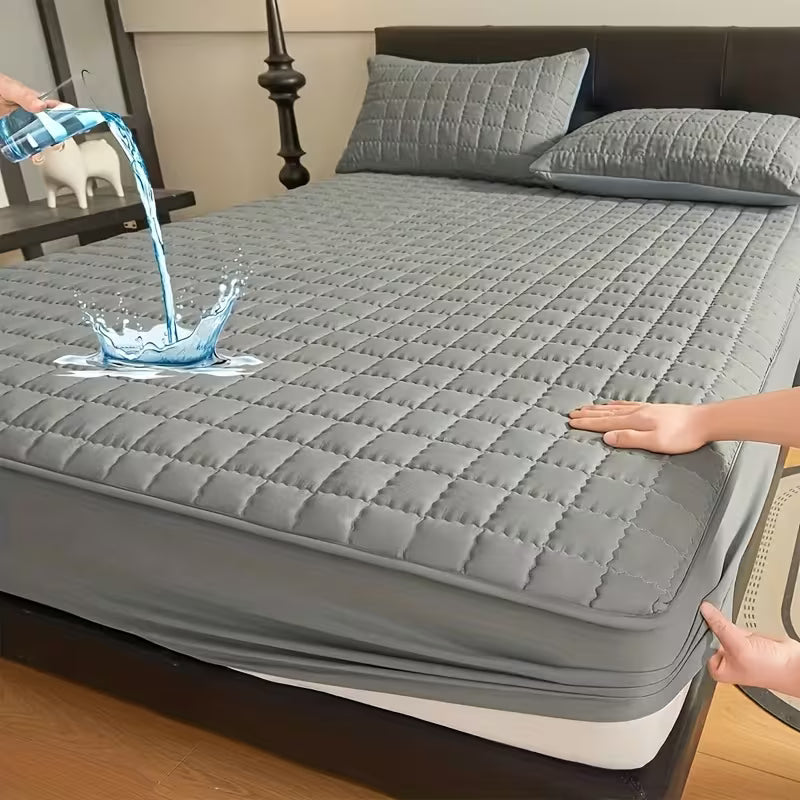 Soft Waterpoof Mattress Protector Quilted Pattern Breathable Material