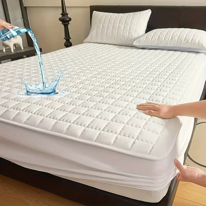 Soft Waterpoof Mattress Protector Quilted Pattern Breathable Material